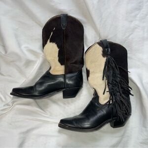 Vintage pony hair cowgirl boots